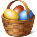 Easter eggs basket