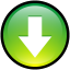 Button download down decrease green music arrow