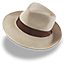 Hat linen trilby