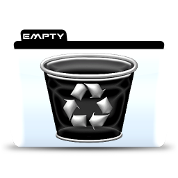 Trash bin recycle erase empty