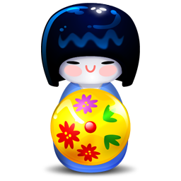 Kokeshi blue