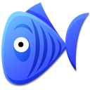 Blue fish animal lavender fish