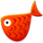 Red fish animal mail