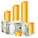 Money cash dollar coins bank finance business shopping oli education