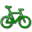 Bicycle green car