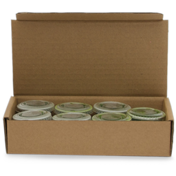 Boxed frozen wheatgrass juice