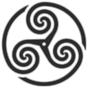 Grey wheeled triskelion