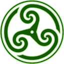 Green wheeled triskelion