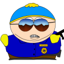 Cartman cop zoomed