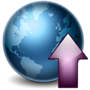 Globe earth upload world up increase internet network decrease arrow down