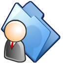 Folder user customer person face add