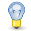 Bulb idea information dialog light