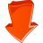 Arrow down orange