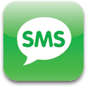 Sms social logo phone database sms blue directions email contacts