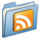 Blue rss social logo