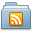 Blue rss social logo