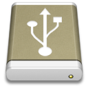 Lightbrown external drive usb