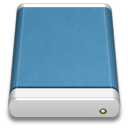 Blue external drive