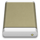 Lightbrown external drive