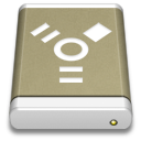 Lightbrown external drive firewire