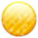 Gold button yellow ball