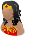 Wonder woman girl female customer user person face