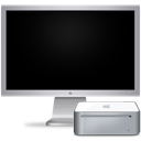 Cinema monitor display off mac mini hardware computer