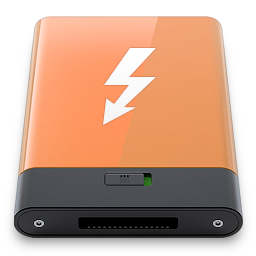 Orange w thunderbolt