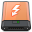 Orange w thunderbolt