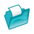 Folder cyan open