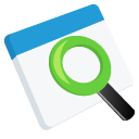 App software application magnifying search magnify zoom loupe find magnifier glass eye look