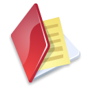 Folder doc file document documents red paper