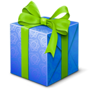 Present gift blue