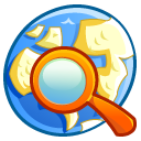 Internet network magnifying search zoom magnify loupe magnifier find glass look eye