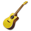 Music guitar yellow