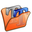 Font2 folder orange