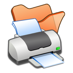 Orange printer folder