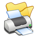 Printer yellow folder