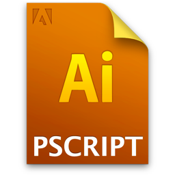 Postscript ai file document icon