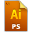 Postscript ai file document icon