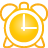 Clock basic alarm yellow