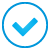 Button blue check basic