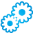 Basic blue gears