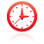 Clock red