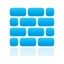 Wall blue