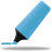 Blue highlightmarker