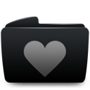 Folder heart black