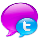 Blue logo small twitter in