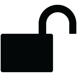 Unsecure unlocked open padlock