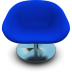 Blue seat chair